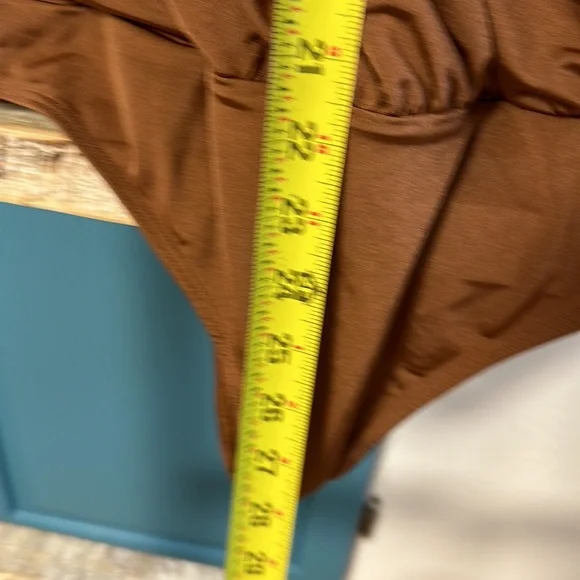 Express caramel satin wrap bodysuit size medium. Never worn. - Picture 4 of 13